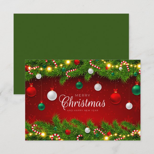 joyeux carte de Noël (Devant / Derrière)