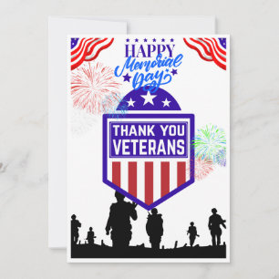 Joyeux Carte de remerciements du Memorial Day !