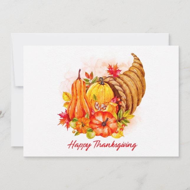 Joyeux carte de vacances de Thanksgiving (Devant)