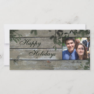 Joyeux Carte photo de famille - Mistletoe Holly