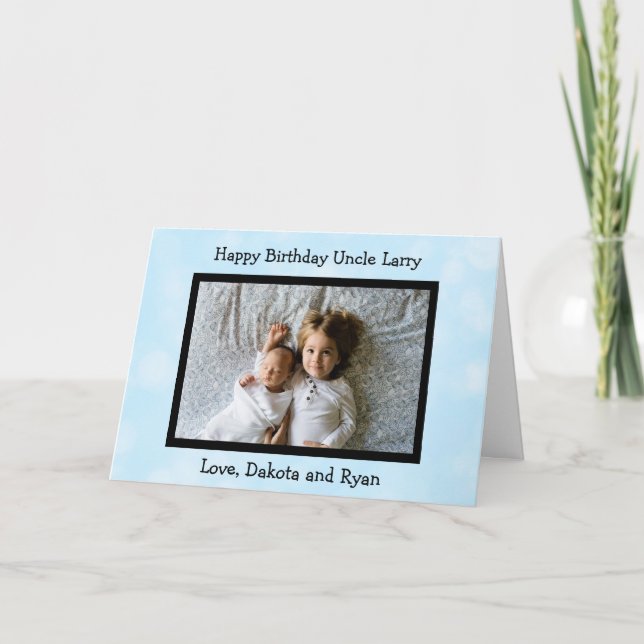 Joyeux Carte photo de l'oncle d'anniversaire (Devant)