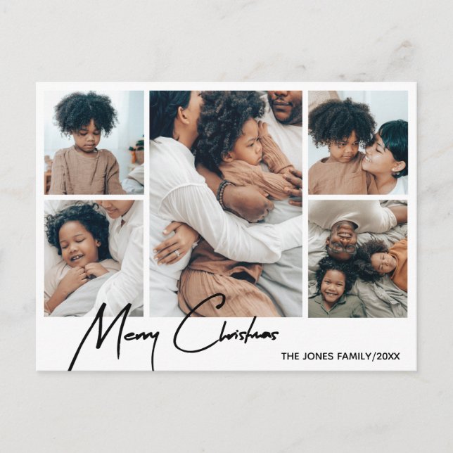 Joyeux Carte photo de Noël Cinq photos (Devant)