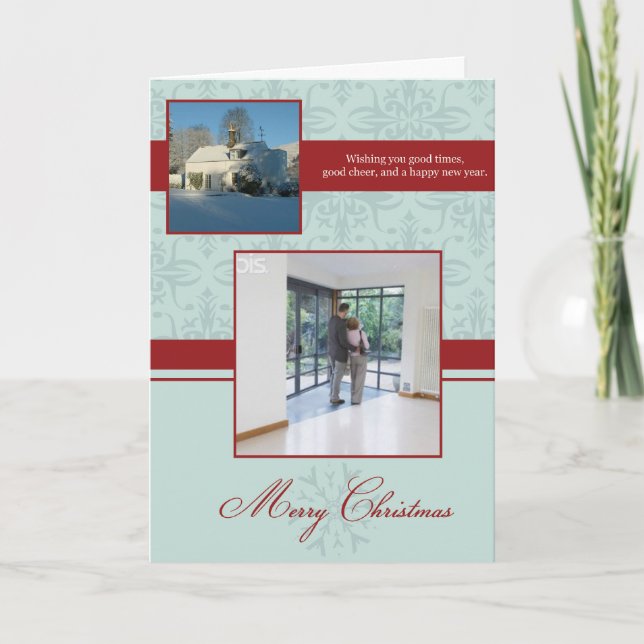 Joyeux Carte photo de Noël Double Mint (Devant)