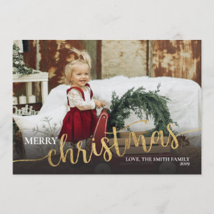 Joyeux Carte photo de Noël Foie d'or Noël ca