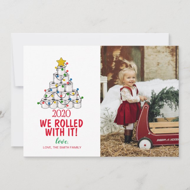 Joyeux Carte photo de Noël Nous avons roulé avec (Devant)