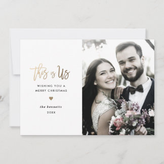 Joyeux Carte photo de script moderne de Noël