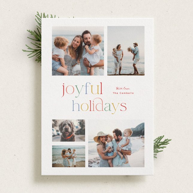 Joyeux Carte photo de typographie de vacances colo (Créateur téléchargé)