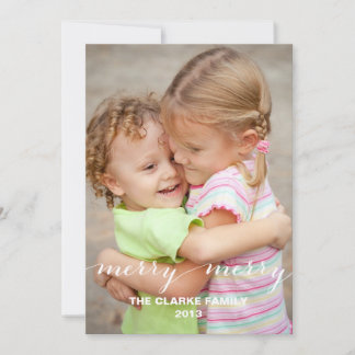 Joyeux Carte photo de vacances | Vert clair