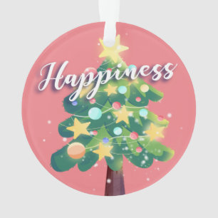 Joyeux Carton Arbre de Noël rose