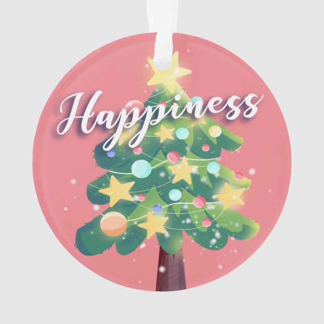 Joyeux Carton Arbre de Noël rose (dos)