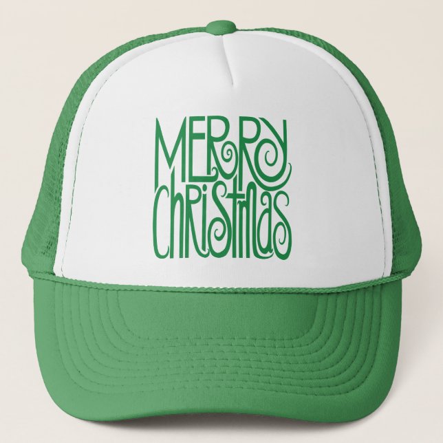 Joyeux Casquette vert de Noël (Devant)