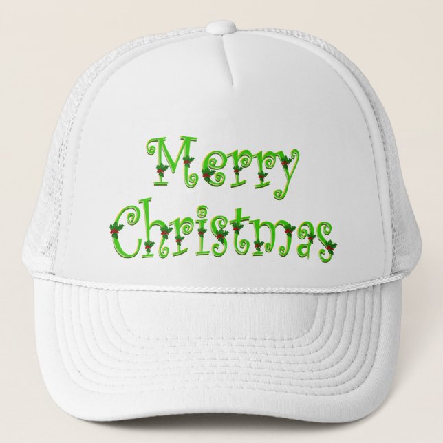 Joyeux Casquettes de Noël Holly Deck (Devant)