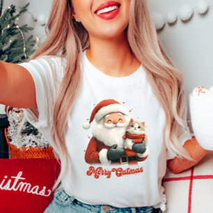 Joyeux Catmas Père Noël et T-shirt Chat