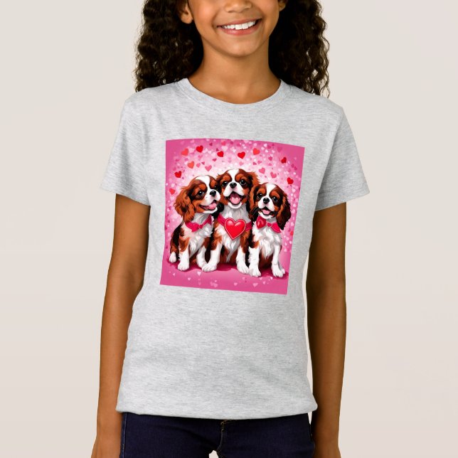 Joyeux Cavalier Coeur Marionnettes Filles T-shirt (Devant)
