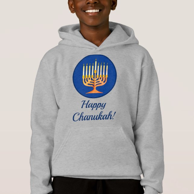 Joyeux Chanoukah ! Menorah personnalisée (Devant)