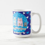 Joyeux Chanukah/Hanoukka PETS Blue Mug<br><div class="desc">Joyeux Chanukah/Hanoukka PETS, Mug bleu pour Chanukah/Hanoukka cadeau. Supprimer "Heureux Hanoukka, Alec !" et remplacer par vos mots. Customisez en utilisant votre style de police, taille, couleur et libellé préférés pour personnaliser votre tasse! Pour plus de plaisir, ajoutez des dreidels et de la gélule de chocolat d'or à la tasse,...</div>