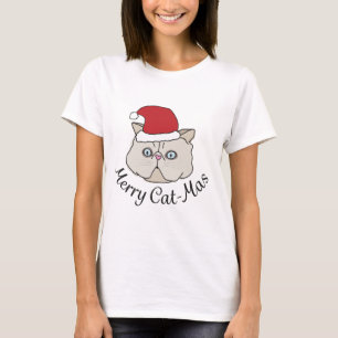 Joyeux chat de Noël - T-shirt drôle de Noël de