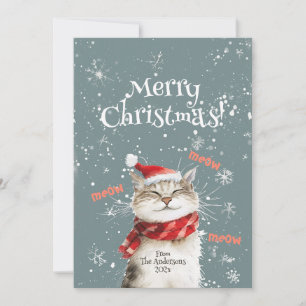 Joyeux chat Joyeux Noël Appartement Carte de vacan