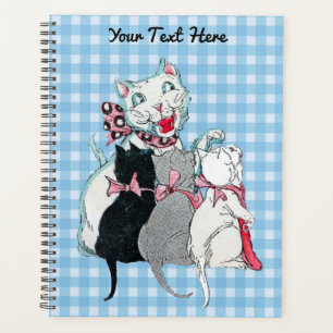 Joyeux Chat Mère Blanche Avec Trois Chatons Plaid