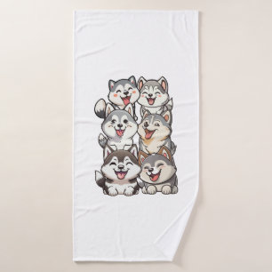 Joyeux choux huskies sibériens