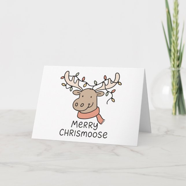 Joyeux Chrismoose - Carte de Noël Drôle (Devant)