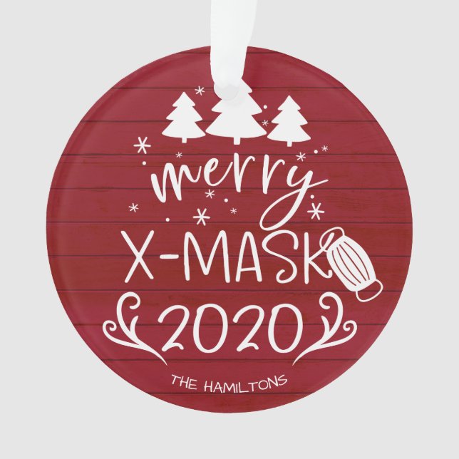 Joyeux ChristMasque Drôle 2020 Covid Pandémie Roug (devant)