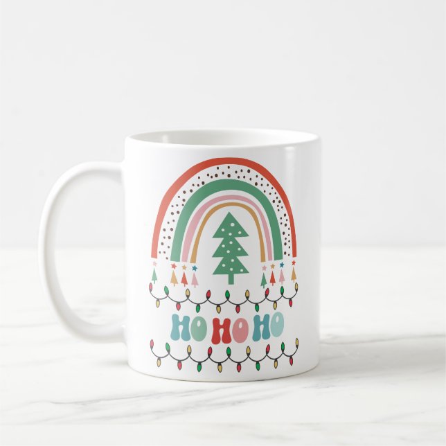 Joyeux chritmas hoho arc-en-ciel tasse de café (Gauche)