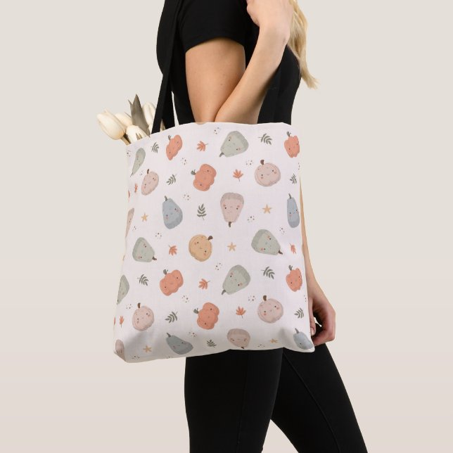 Joyeux Citrouille Motif - Sac fourre-tout (De près)