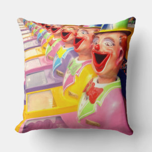 Joyeux Clowns Visage, Gros Coussin À Throw.