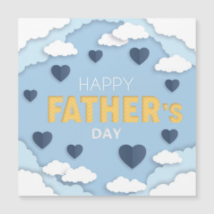Joyeux coeur bleu Fête des pères dans le ciel