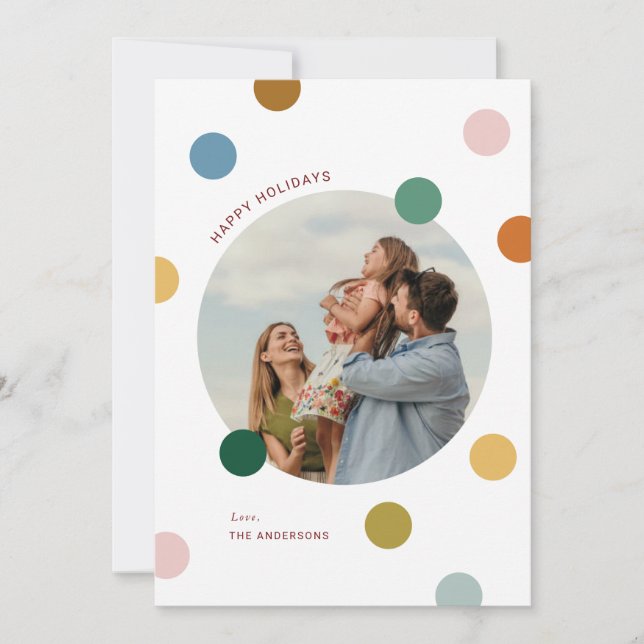 Joyeux coloré Joyeux Cartes photos de Noël (Devant)