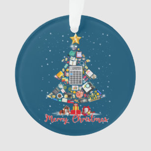 Joyeux comptable de Noël Père Noël Xmas Tree CPA A