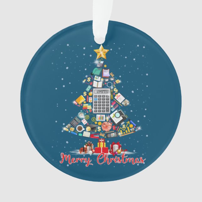 Joyeux comptable de Noël Père Noël Xmas Tree CPA A (devant)