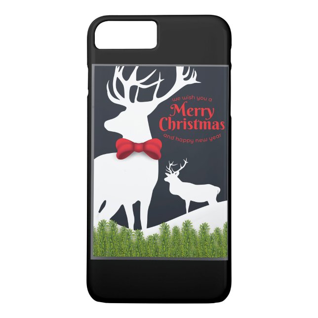 Joyeux Coque de Noël-coque iphone de mariage ("A little holiday magic in your hands - cozy reindeer"
snowy night and Christmas cheer.")