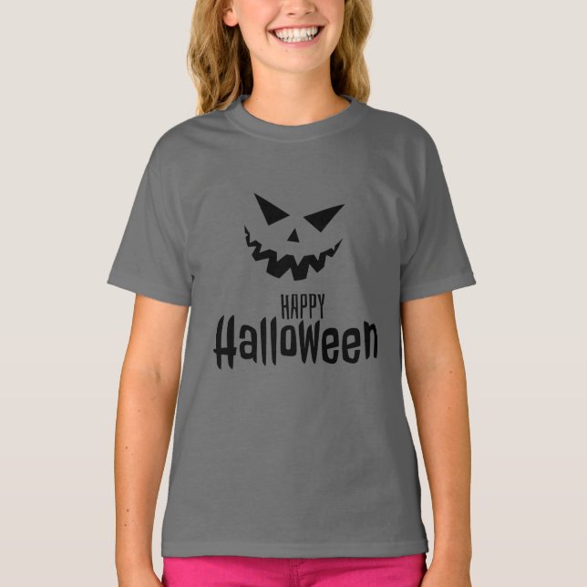 Joyeux costume d'Halloween pour filles T-shirt (Devant)