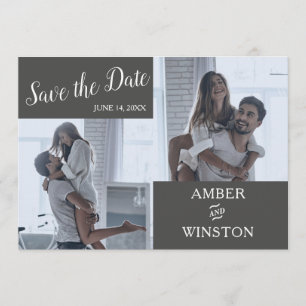 Joyeux couple Enregistrer la carte de date