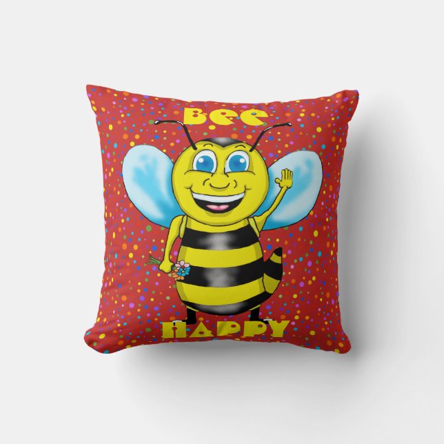 Joyeux Coussin Carré Bee (Recto)