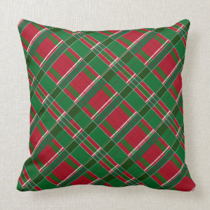 Joyeux Coussin de Noël rouge et vert 20x20