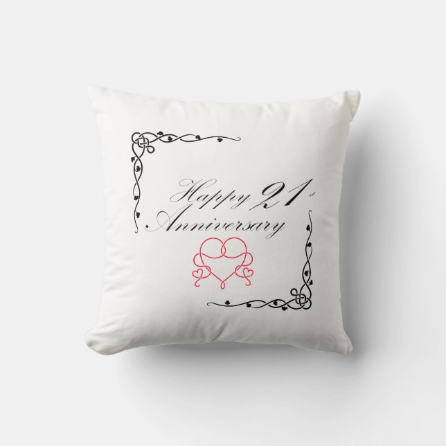 Joyeux coussin du 21e anniversaire (Recto)