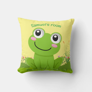 Joyeux coussin grenouille - coussin arrière - plan