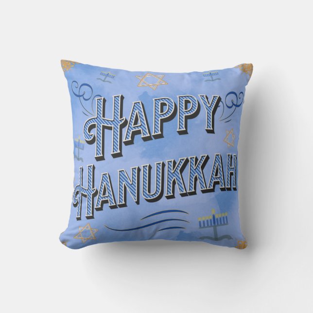 Joyeux Coussin Hanoukka (Recto)