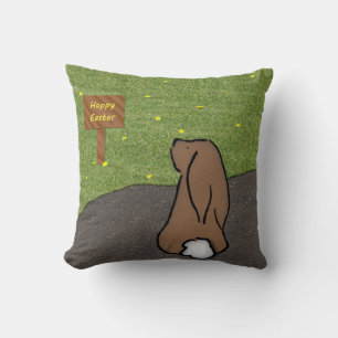 Joyeux Coussin lapin de Pâques