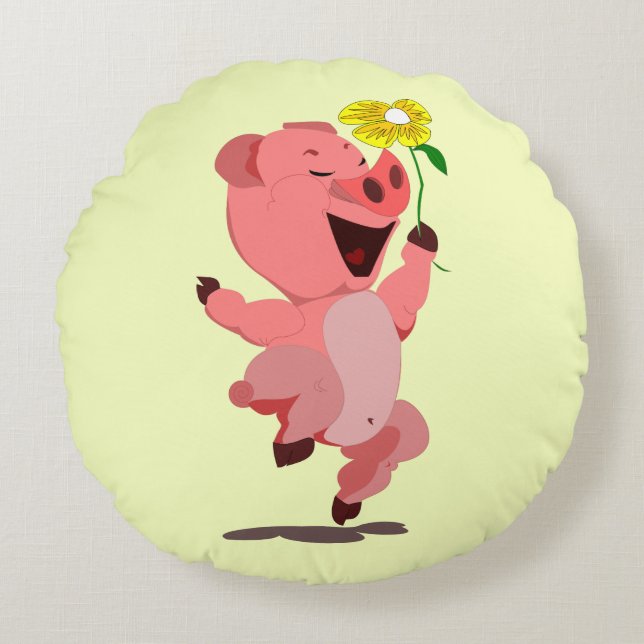 Joyeux Coussin rond de porc (Devant)