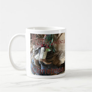 Joyeux Cowboy Noël Cowboy Boots Coffee Mug