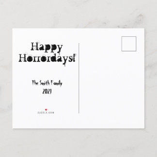 Joyeux Creepmas Horreur Noël Carte postale personn