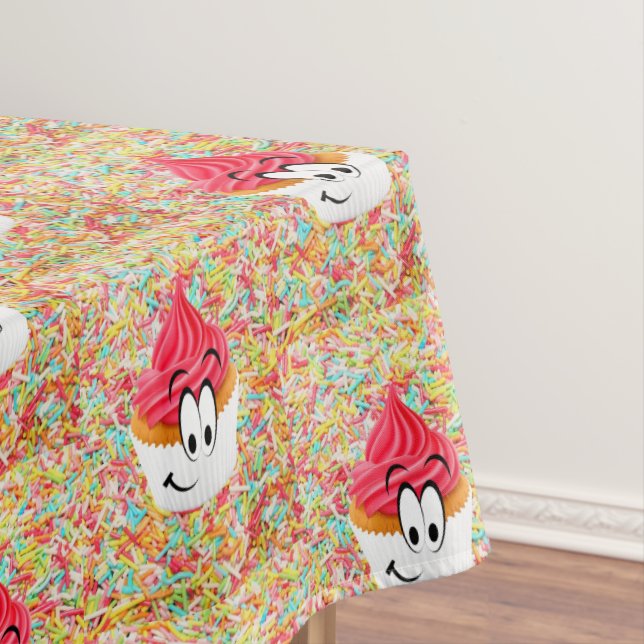 Joyeux Cupcakes à nappes d'anniversaire (In Situ)