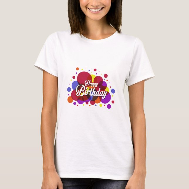Joyeux design coloré de T-shirt d'anniversaire ! (Devant)