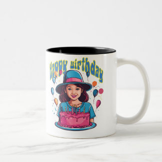 Joyeux design de Mug d'anniversaire pour les fille