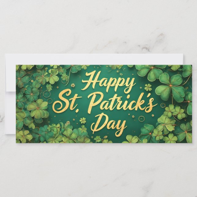 Joyeux design de trèfle de la Saint-Patrick (Devant)
