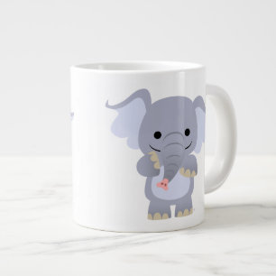 Joyeux dessin éléphant Jumbo Mug